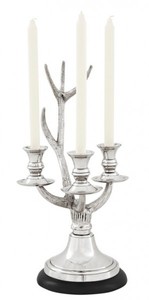4250828395147 - Barock Luxus KerzenstÃ¤nder Geweih Nickel Finish