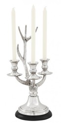 4250828395147 - Barock Luxus KerzenstÃ¤nder Geweih Nickel Finish