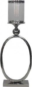 4250828395352 - Kerzenständer mit Glas Ring Vintage 62 x 23 cm Design Aluminium 4250828395352 - Kerzenständer mit Glas Ring Vintage 62 x 23 cm Design Aluminium