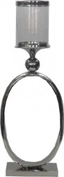 4250828395352 - Kerzenständer mit Glas Ring Vintage 62 x 23 cm Design Aluminium 4250828395352 - Kerzenständer mit Glas Ring Vintage 62 x 23 cm Design Aluminium