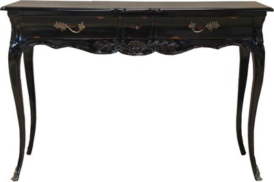 4250828395451 - Barock Schreibtisch Antik Schwarz 120 x 80 x 45 cm - SekretÃ¤r Luxus MÃ¶bel