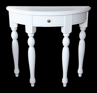 4250828395468 - Shabby Chic Konsolentisch Weiss B 82cm H 75cm - Konsole Tisch Beistelltisch Landhaus Stil