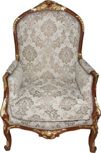 4250828395673 - Barock Salon Sessel Creme Braun Gold Mod1 - Möbel Antik Stil - Limited Edition 4250828395673 - Barock Salon Sessel Creme Braun Gold Mod1 - Möbel Antik Stil - Limited Edition