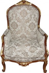 4250828395673 - Barock Salon Sessel Creme Braun Gold Mod1 - Möbel Antik Stil - Limited Edition 4250828395673 - Barock Salon Sessel Creme Braun Gold Mod1 - Möbel Antik Stil - Limited Edition