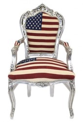 4250828395772 - Barock Esszimmer mit Armlehnen USA Silber Antik Stil 4250828395772 - Barock Esszimmer mit Armlehnen USA Silber Antik Stil