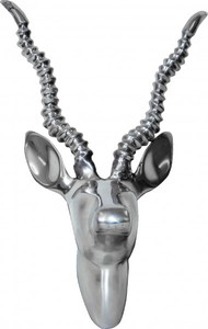 4250828395833 - Designer Geweih Deko Wand Gazelle Figur aus poliertem Aluminium - Wandfigur - Geweih - Wandgeweih 4250828395833 - Designer Geweih Deko Wand Gazelle Figur aus poliertem Aluminium - Wandfigur - Geweih - Wandgeweih