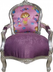 4250828395970 - Barock Kinder Stuhl Lila Silber Mod1 - Kindermöbel 4250828395970 - Barock Kinder Stuhl Lila Silber Mod1 - Kindermöbel