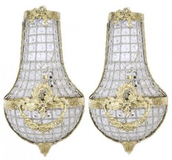 4250828396267 - Barock Wandleuchten Set Kristall Gold - Wandlampe Wand Beleuchtung