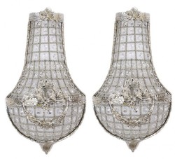 4250828396274 - Barock Wandleuchten Set Kristall Silber - Wandlampe Wand Beleuchtung 4250828396274 - Barock Wandleuchten Set Kristall Silber - Wandlampe Wand Beleuchtung
