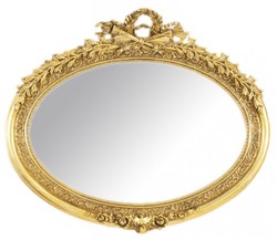 4250828396335 - Luxus Barock Wandspiegel Oval Gold - Massiv und Schwer - Goldener Spiegel 4250828396335 - Luxus Barock Wandspiegel Oval Gold - Massiv und Schwer - Goldener Spiegel