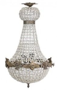 4250828396472 - Barock Kronleuchter Oxide mit Glaskristallen 75 x 40 cm Antik Stil - MÃ¶bel LÃ¼ster Leuchter HÃ¤ngeleuchte HÃ¤ngelampe