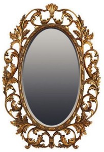 4250828396762 - Barock Spiegel Gold 73 x H 108 cm - Ovaler Wandspiegel im Barockstil - Prunkvoller Antik Stil Garderoben Spiegel - Barock Interior - Barock MÃ¶bel