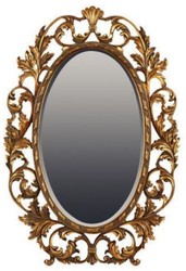 4250828396762 - Barock Spiegel Gold 73 x H 108 cm - Ovaler Wandspiegel im Barockstil - Prunkvoller Antik Stil Garderoben Spiegel - Barock Interior - Barock MÃ¶bel