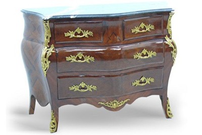 4250828396892 - Barock Kommode mit Marmorplatte Mahagonie Braun mit goldenen Metallapplikationen 123 cm - Hotel Collection 4250828396892 - Barock Kommode mit Marmorplatte Mahagonie Braun mit goldenen Metallapplikationen 123 cm - Hotel Collection