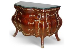 4250828396960 - Barock Kommode mit Marmorplatte Mahagoni Braun mit goldenen Metallapplikationen 115 cm - Hotel Collection 4250828396960 - Barock Kommode mit Marmorplatte Mahagoni Braun mit goldenen Metallapplikationen 115 cm - Hotel Collection