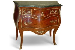 4250828396984 - Barock Kommode mit Marmorplatte Mahagoni Braun mit goldenen Metallapplikationen 80 cm - Hotel Collection 4250828396984 - Barock Kommode mit Marmorplatte Mahagoni Braun mit goldenen Metallapplikationen 80 cm - Hotel Collection