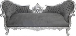 4250828397202 - Barock Sofa Vampire Grau Silber - Limited Edition - Lounge Couch