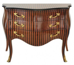 4250828397271 - Barock Kommode Streifen Braun Schwarz - Handgefertigt aus Massivholz- Limited Edition 4250828397271 - Barock Kommode Streifen Braun Schwarz - Handgefertigt aus Massivholz- Limited Edition