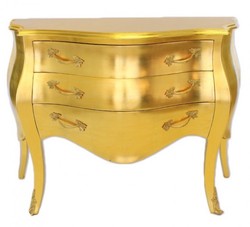 4250828397332 - Barock Kommode Gold 120 cm - Handgefertigt aus Massivholz
