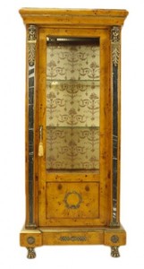 4250828397387 - Empire Vitrine Vogelaugenahorn 180 x 80 cm - Handgefertigt aus Massivholz - Barock Vitrinenschrank