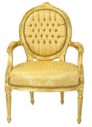 4251760301722 - Barock Medaillon Salon Stuhl Gold Muster   Gold - MÃ¶bel Antik Stil