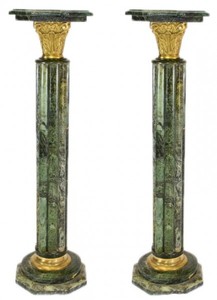 4250828397585 - Barock Marmor SÃ¤ulen Set GrÃ¼n   Gold HÃ¶he - Marmor SÃ¤ule (2 Stk)