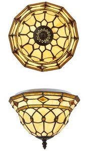 4250828397615 - Tiffany Deckenleuchte 25cm - Glas Mosaik Decken Lampe Leuchte