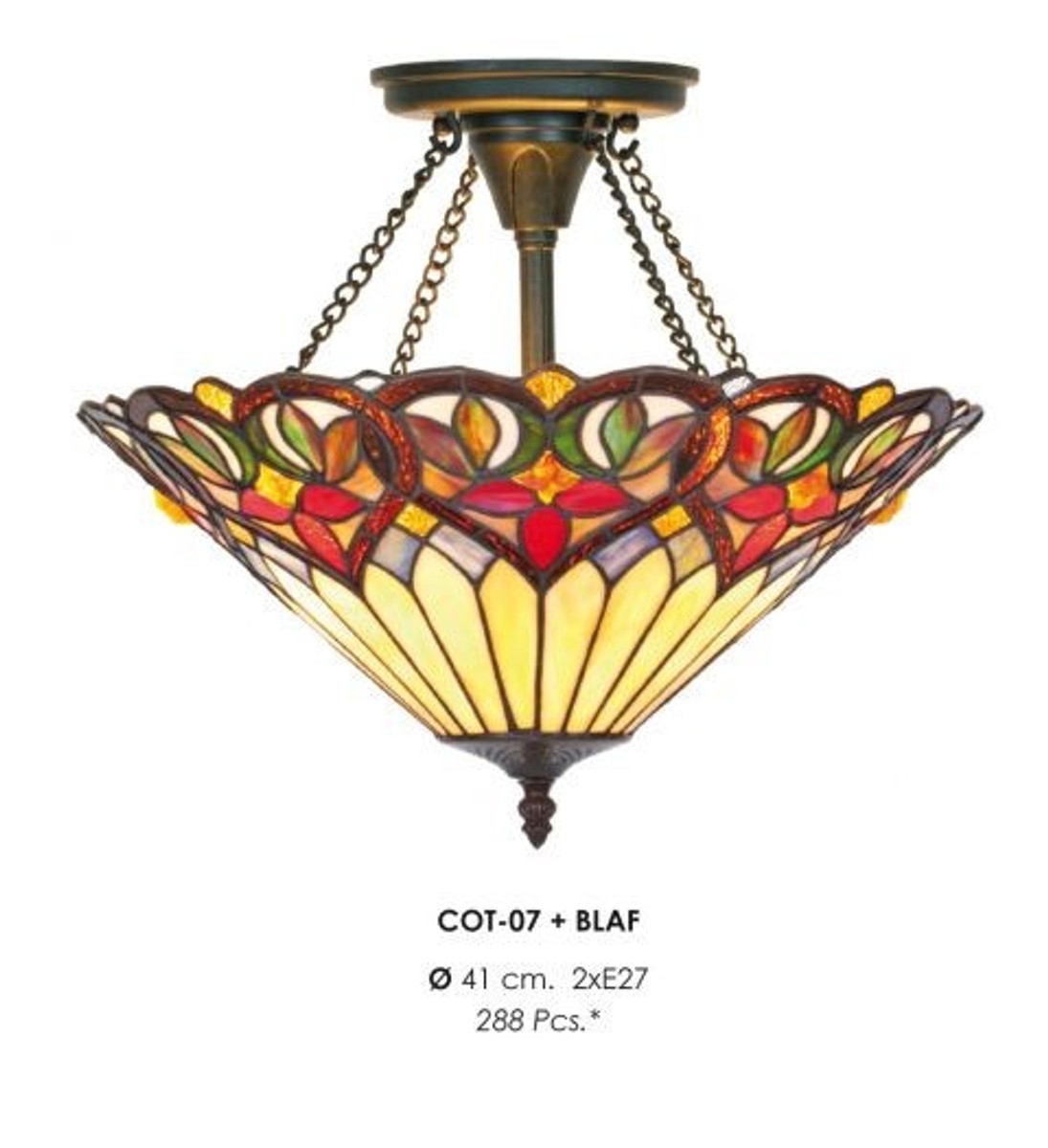 Decken Padrino Lampe Deckenleuchte Design Glas Herz Casa Barock Tiffany Beleuchtung Restaurant 41cm Leuchte Mosaik 8nPX0kwO