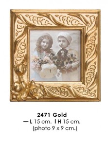 4250828397783 - Barock Bilderrahmen 15 x 15 cm Gold - Bilder Rahmen Foto Rahmen Jugendstil Antik Stil Mod AX40