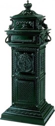 4250828397936 - Luxus Jugendstil Standbriefkasten GrÃ¼n - Aluminium Briefkasten - Postkasten - SÃ¤ulenbriefkasten