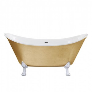 4250828398315 - Jugendstil Badewanne freistehend Gold Modell He-Lyd 1730mm - Freistehende Retro Antik Badewanne Barock Stil 4250828398315 - Jugendstil Badewanne freistehend Gold Modell He-Lyd 1730mm - Freistehende Retro Antik Badewanne Barock Stil