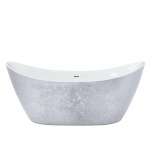 4250828398360 - Art Deco Badewanne freistehend Edelstahleffekt Modell He-Hyl 1730mm - Freistehende Retro Antik Jugendstil Badewanne 4250828398360 - Art Deco Badewanne freistehend Edelstahleffekt Modell He-Hyl 1730mm - Freistehende Retro Antik Jugendstil Badewanne