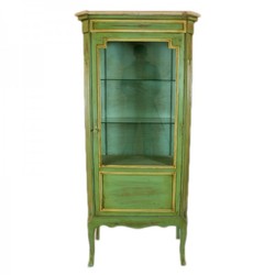 4250828399169 - Barock Vitrine Antik Stil GrÃ¼n   Gold 160 cm - Vitrinenschrank - Wohnzimmer Schrank - Antik Stil MÃ¶bel
