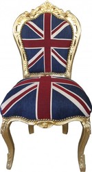 4251287701029 - Barock Esszimmer Stuhl Union Jack Gold - Möbel Antik Stil 4251287701029 - Barock Esszimmer Stuhl Union Jack Gold - Möbel Antik Stil
