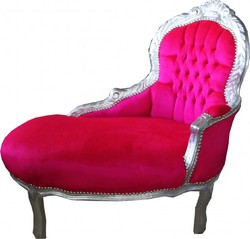 4251287701036 - Barock Kinder Chaiselongue Pink   Silber Mod2 -  Barock MÃ¶bel
