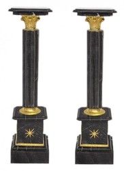 4251287701890 - Barock Marmor Säulen Set Schwarz Gold - Marmor Säule (2 Stk) 4251287701890 - Barock Marmor Säulen Set Schwarz Gold - Marmor Säule (2 Stk)