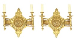 4251287701906 - Barock Wandleuchten Set Medaillon Gold - Wandlampe Wand Beleuchtung (2 Leuchten)