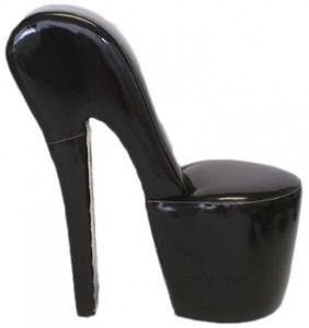 4251287702118 - High Heel Sessel Schwarz Lack Luxus Design - Designer Sessel - Club MÃ¶bel - Schuh Stuhl Sessel