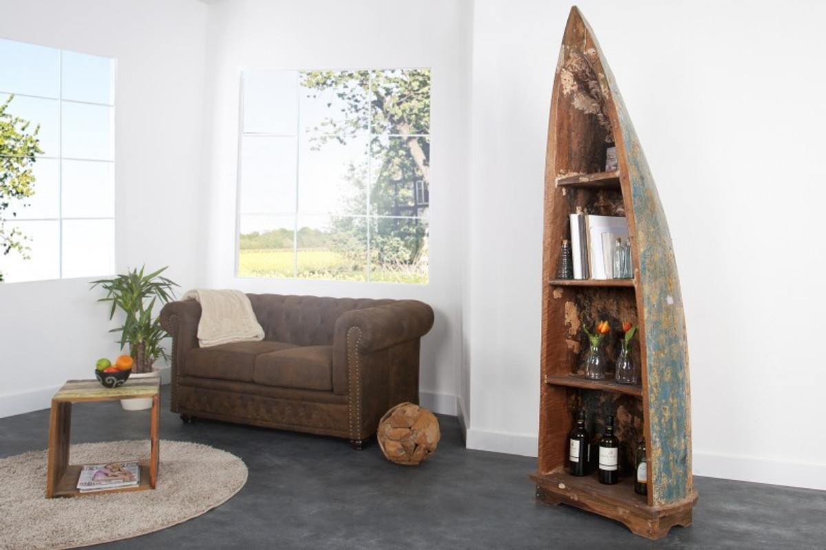 Casa Padrino Vintage Regal Schrank Boot Teakholz - 100% recyceltes ... Casa Padrino Vintage Regal Schrank Boot Teakholz - 100% recyceltes ...
