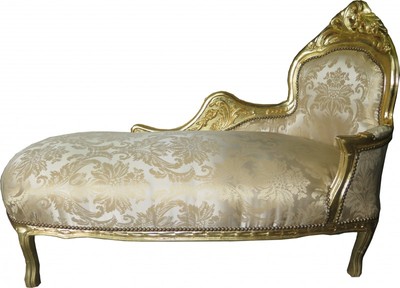 4251287703573 - Barock Chaiselongue Creme Gold Muster   Gold - Recamiere Liege Barock MÃ¶bel