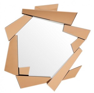 4251287703634 - Luxus Wand Spiegel Bernstein Art Deco 102 x 123 cm - Wandspiegel