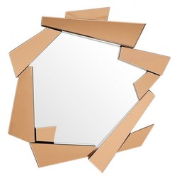 4251287703634 - Luxus Wand Spiegel Bernstein Art Deco 102 x 123 cm - Wandspiegel