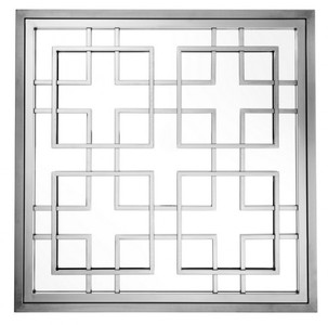 4251287703696 - Luxus Designer Wandspiegel Black Nickel Finish 100 x 100 cm - Luxury Hotel Collection