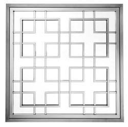 4251287703696 - Luxus Designer Wandspiegel Black Nickel Finish 100 x 100 cm - Luxury Hotel Collection