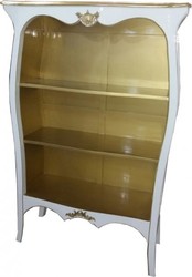 4251287703924 - Barock Bücherschrank Weià Hochglanz Gold B 110 x H 169 cm Bücherregal Regal Schrank 4251287703924 - Barock Bücherschrank Weià Hochglanz Gold B 110 x H 169 cm Bücherregal Regal Schrank