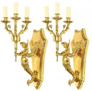 4251287704013 - Barock Wandleuchten Set Gold - Wandlampe Wand Beleuchtung (2 Leuchten)