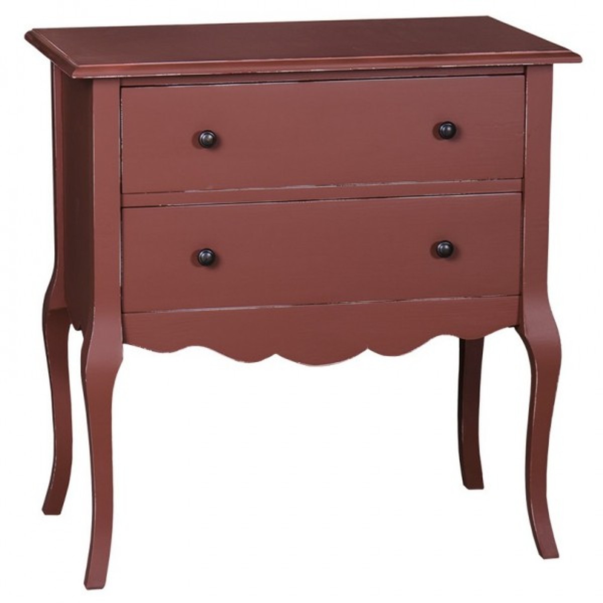 4251287704242 - Barock Kommode mit 2 Schubladen 80 cm - Jugendstil Landhaus Stil MÃ¶bel