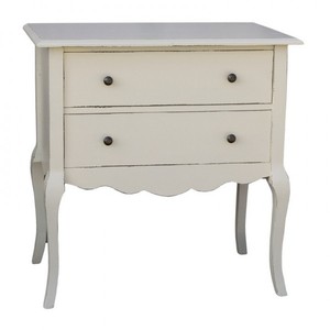 4251287704266 - Barock Kommode mit 2 Schubladen 80 cm - Jugendstil Landhaus Stil MÃ¶bel