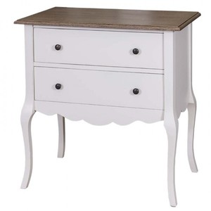 4251287704273 - Barock Kommode mit 2 Schubladen 80 cm - Jugendstil Landhaus Stil MÃ¶bel