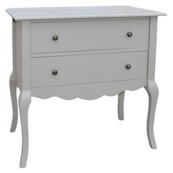 4251287704259 - Barock Kommode mit 2 Schubladen 80 cm - Jugendstil Landhaus Stil MÃ¶bel